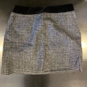 Black and Grey Wool Skirt